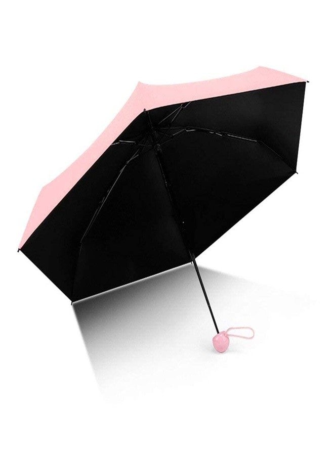 MAKE A WISH Ultra Lights Foldable Pink Mini Umbrella with Capsule Case for Kids Men & Women Sun Rain & UV Protection Mini Umbrella for Travel (multicolour) - Image 2